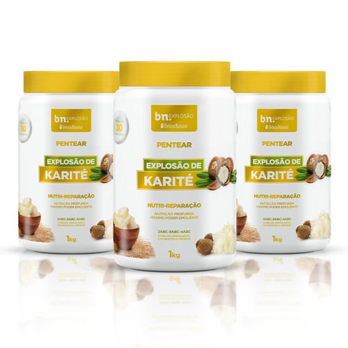 Kit Creme de Pentear Explosão de Karité 1Kg (3 itens) | bn.Cachos Kit Creme de Pentear Explosão de Karité 1Kg (3 itens) | bn.Cachos